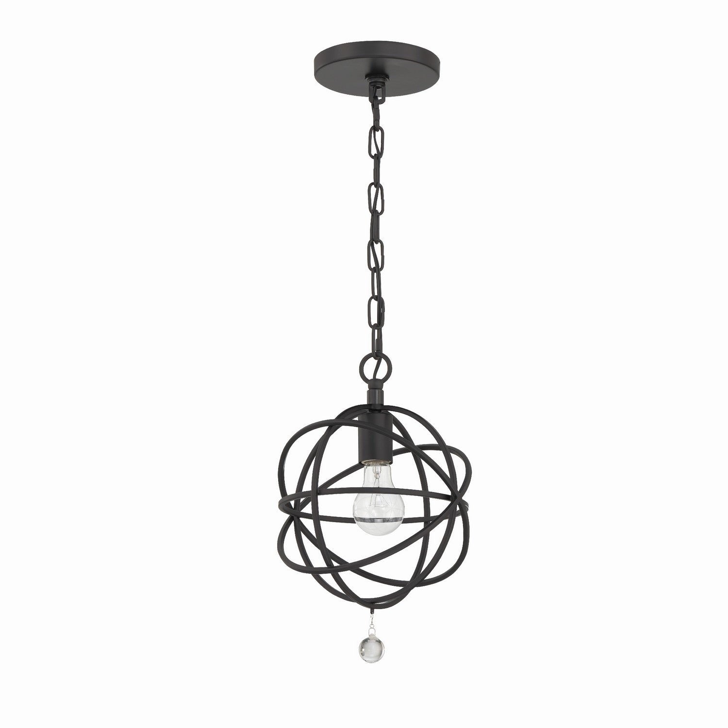 Crystorama - 9220-BK - One Light Pendant - Solaris - Black