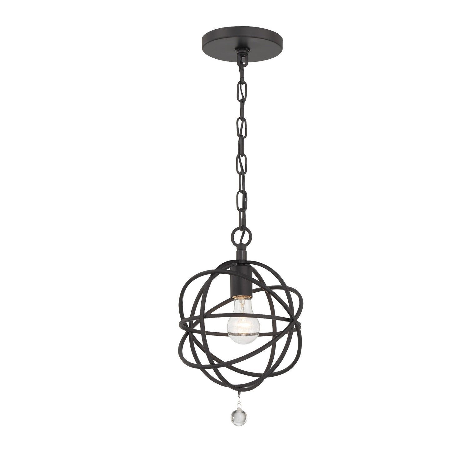 Crystorama - 9220-BK - One Light Pendant - Solaris - Black