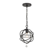 Crystorama - 9220-BK - One Light Pendant - Solaris - Black