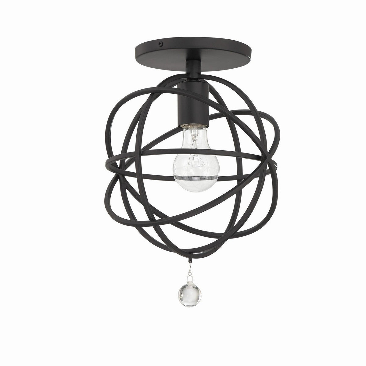 Crystorama - 9220-BK_CEILING - One Light Semi Flush Mount - Solaris - Black