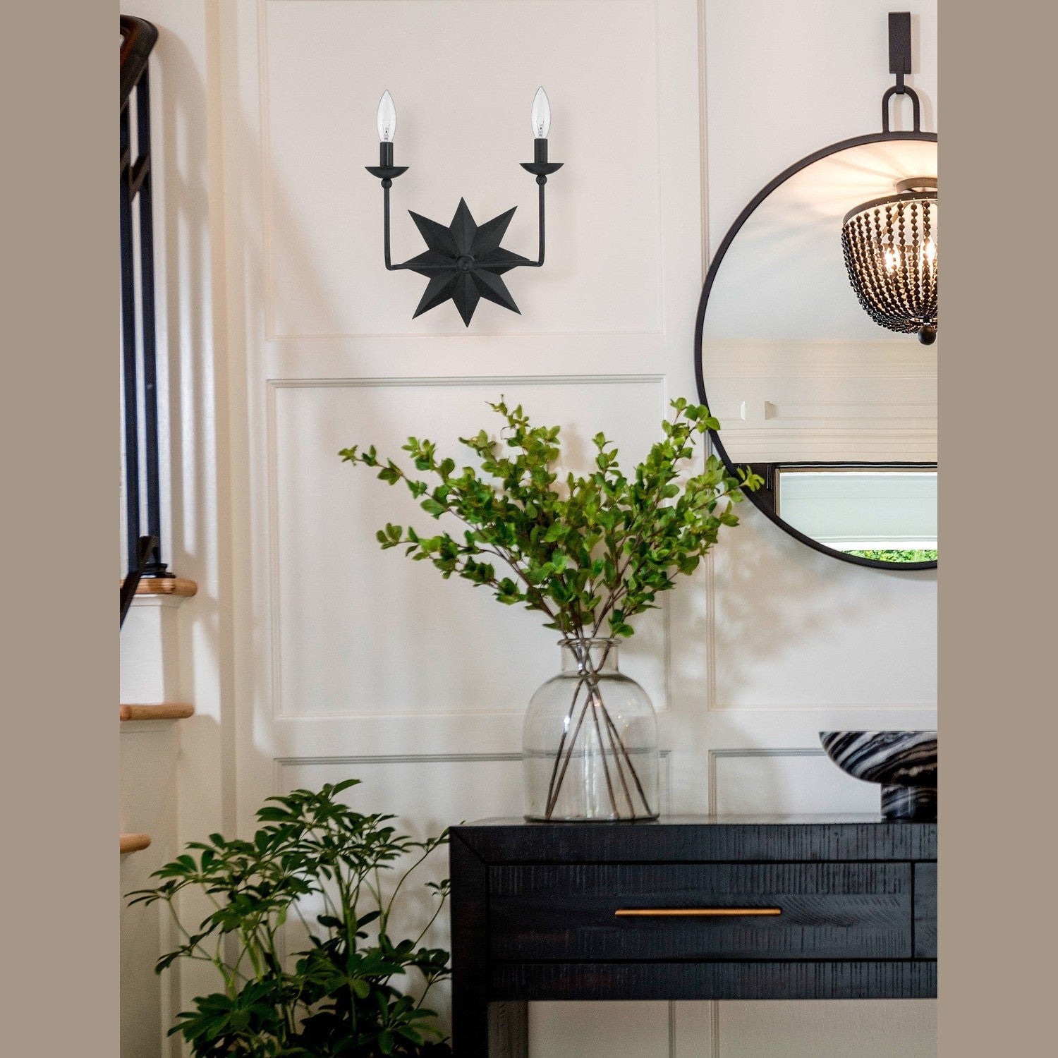 Crystorama - 9232-BK - Two Light Wall Sconce - Astro - Black