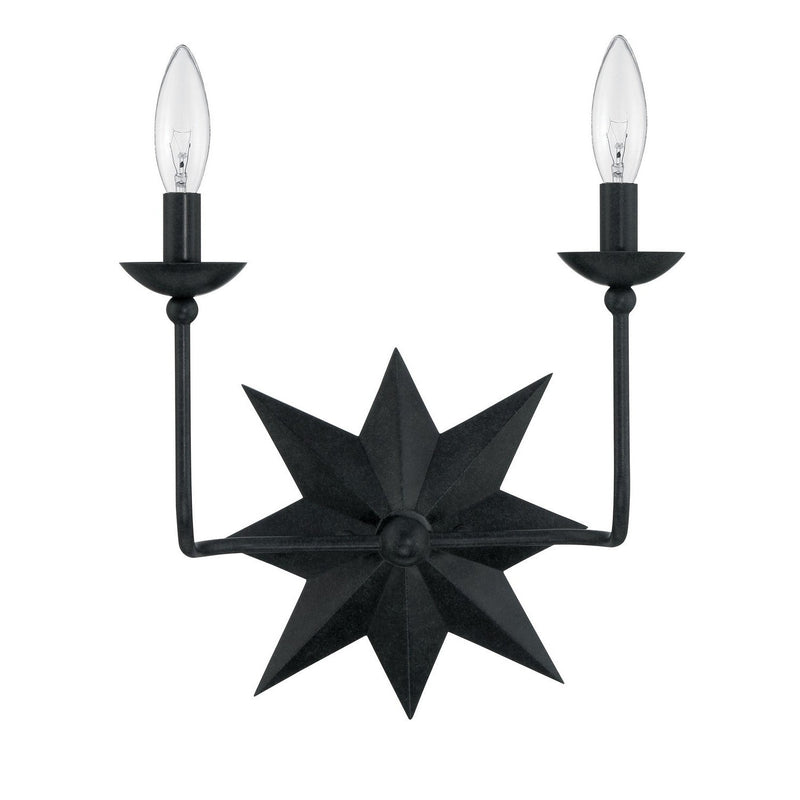 Crystorama - 9232-BK - Two Light Wall Sconce - Astro - Black