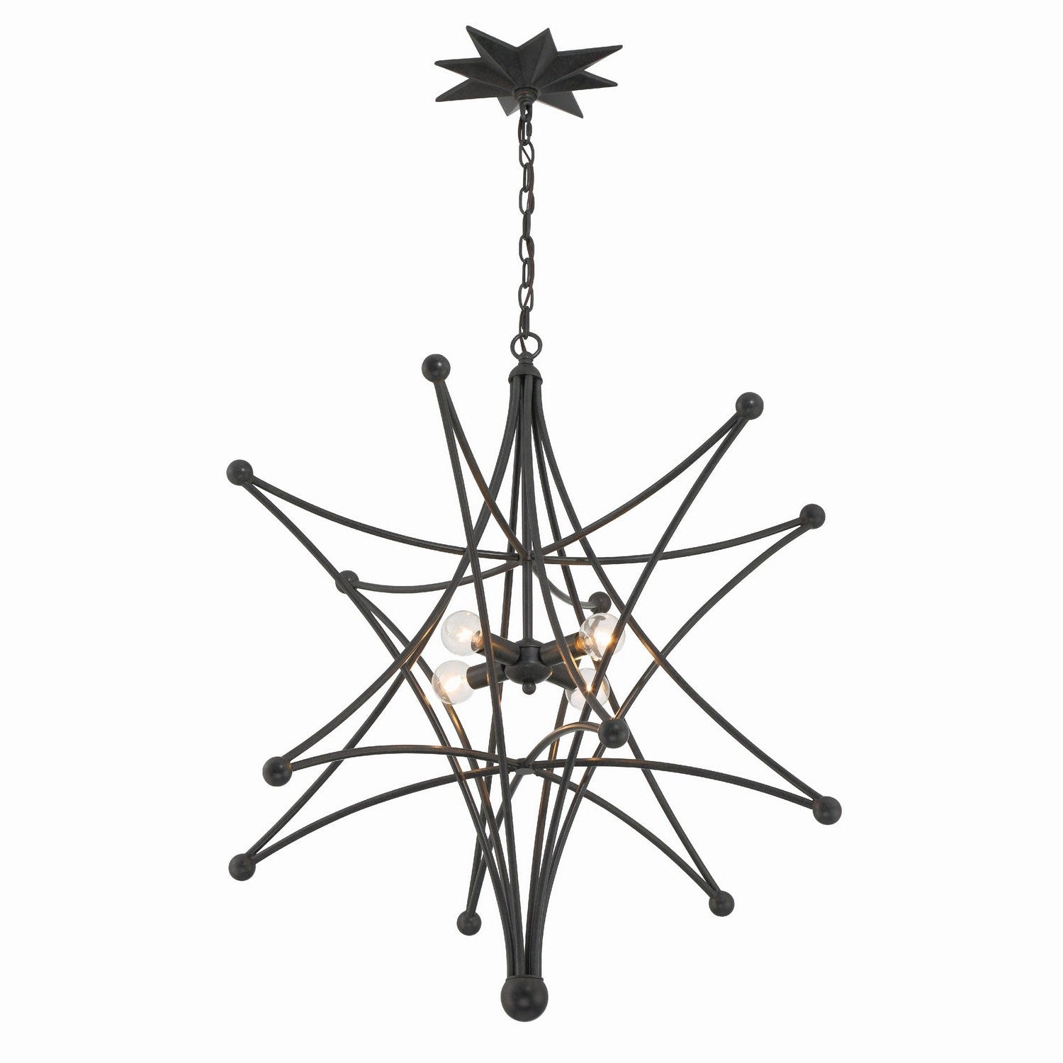 Crystorama - 9236-BK - Four Light Chandelier - Astro - Black