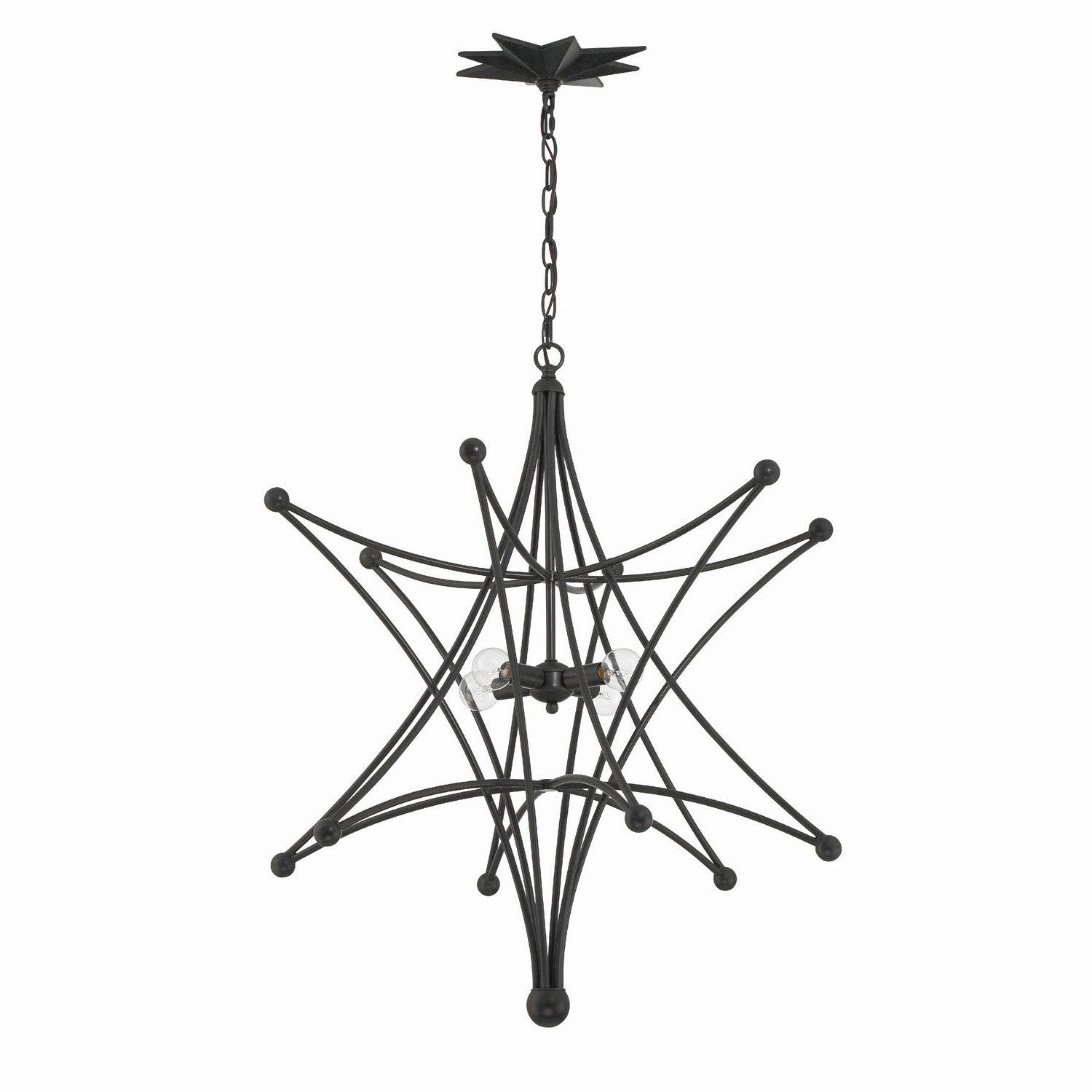 Crystorama - 9236-BK - Four Light Chandelier - Astro - Black