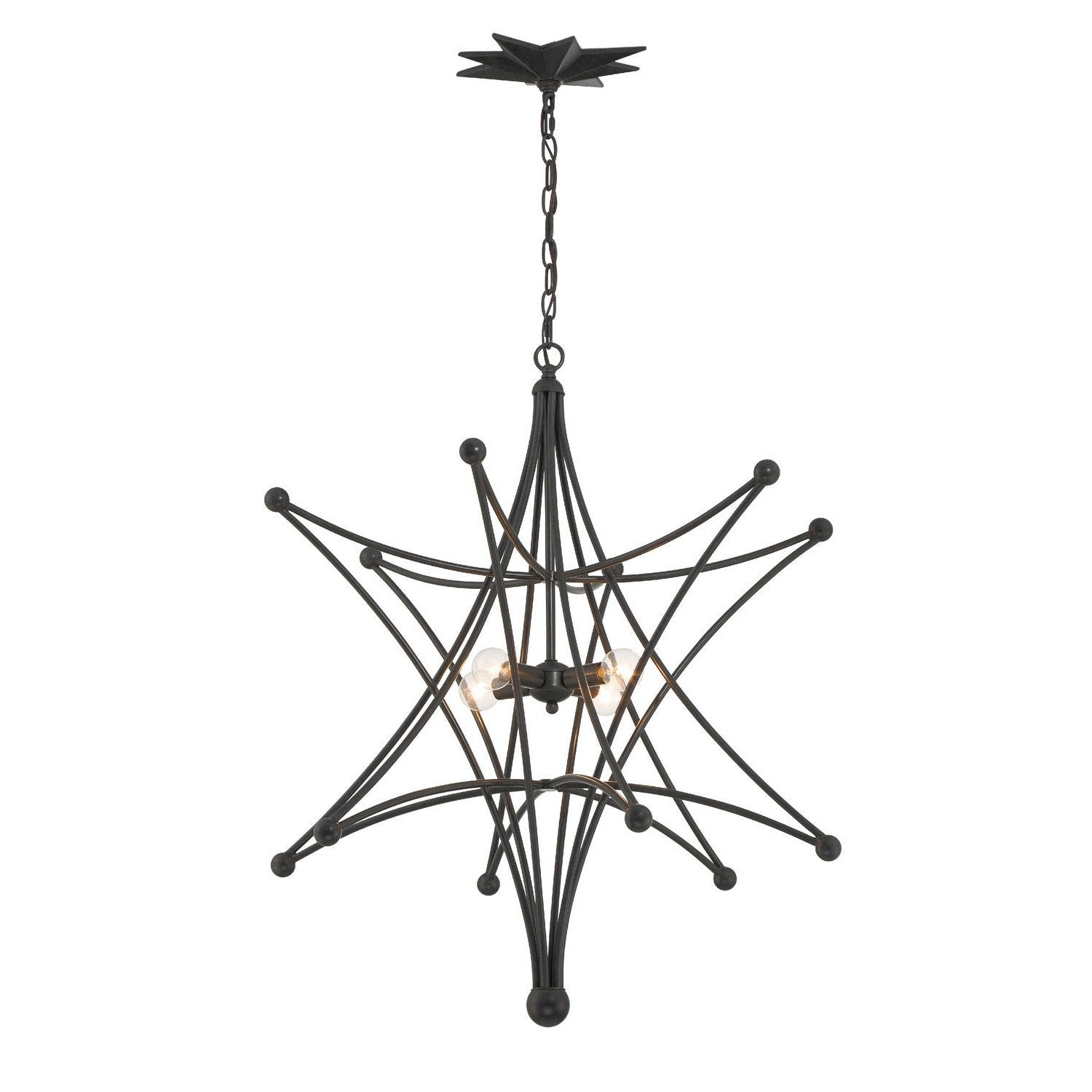 Crystorama - 9236-BK - Four Light Chandelier - Astro - Black