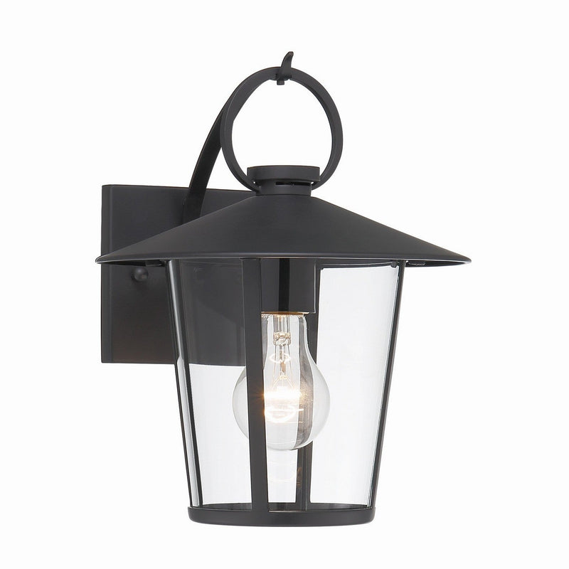 Crystorama - AND-9201-CL-MK - One Light Outdoor Wall Sconce - Andover - Matte Black