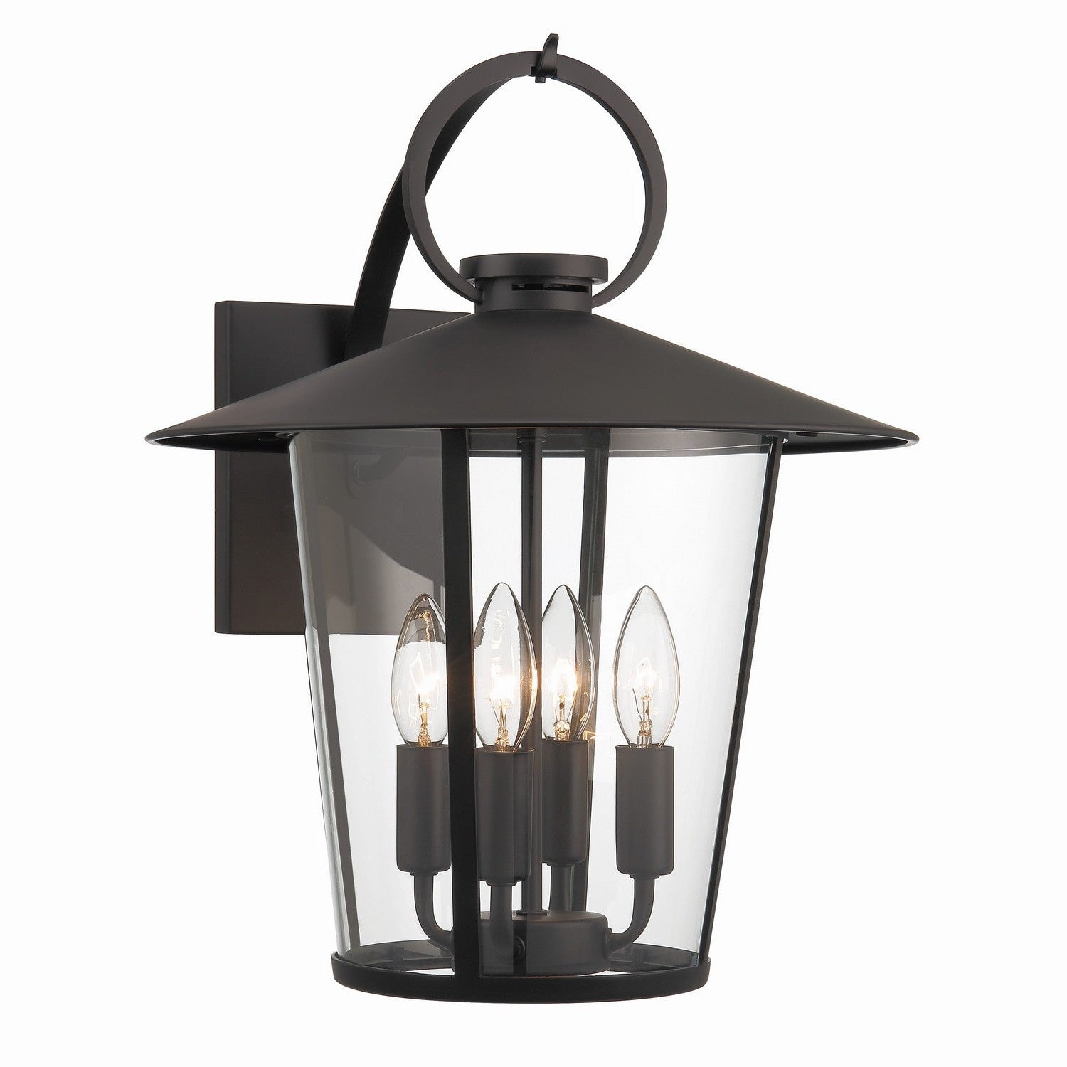 Crystorama - AND-9202-CL-MK - Four Light Outdoor Wall Sconce - Andover - Matte Black