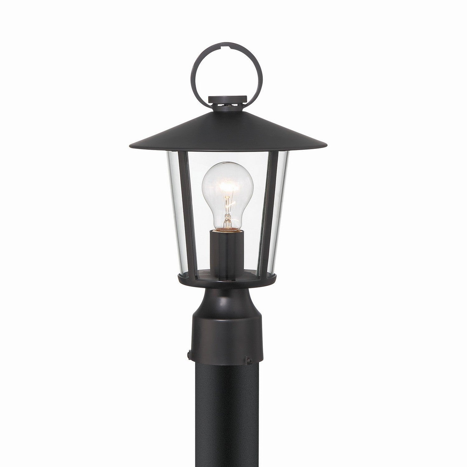 Crystorama - AND-9207-CL-MK - One Light Outdoor Post Mount - Andover - Matte Black