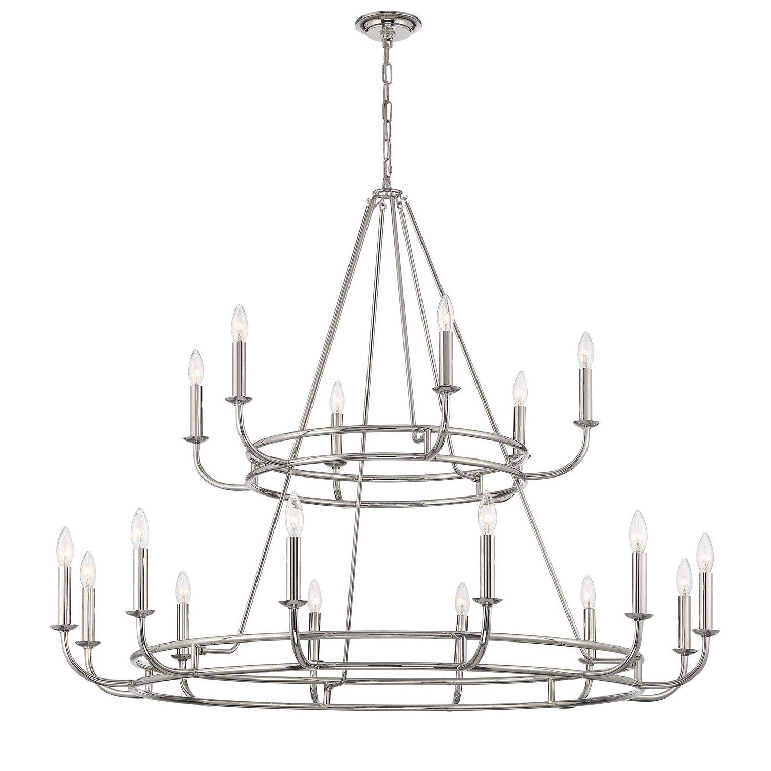 Crystorama - BAI-A2109-PN - 18 Light Chandelier - Bailey - Polished Nickel