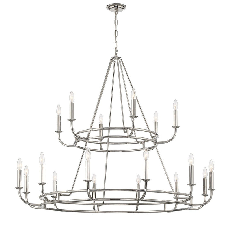 Crystorama - BAI-A2109-PN - 18 Light Chandelier - Bailey - Polished Nickel