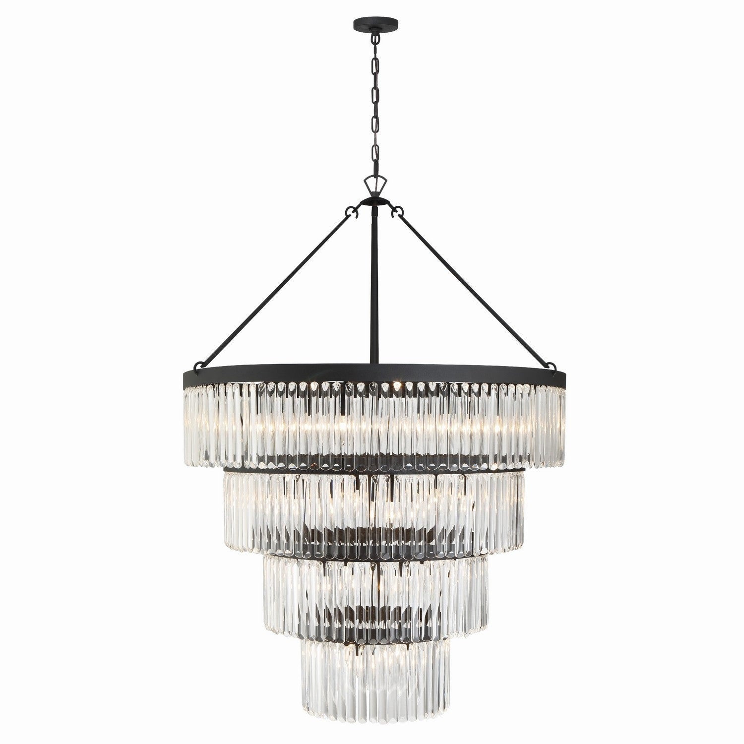 Crystorama - EMO-5409-BF - 22 Light Chandelier - Emory - Black Forged