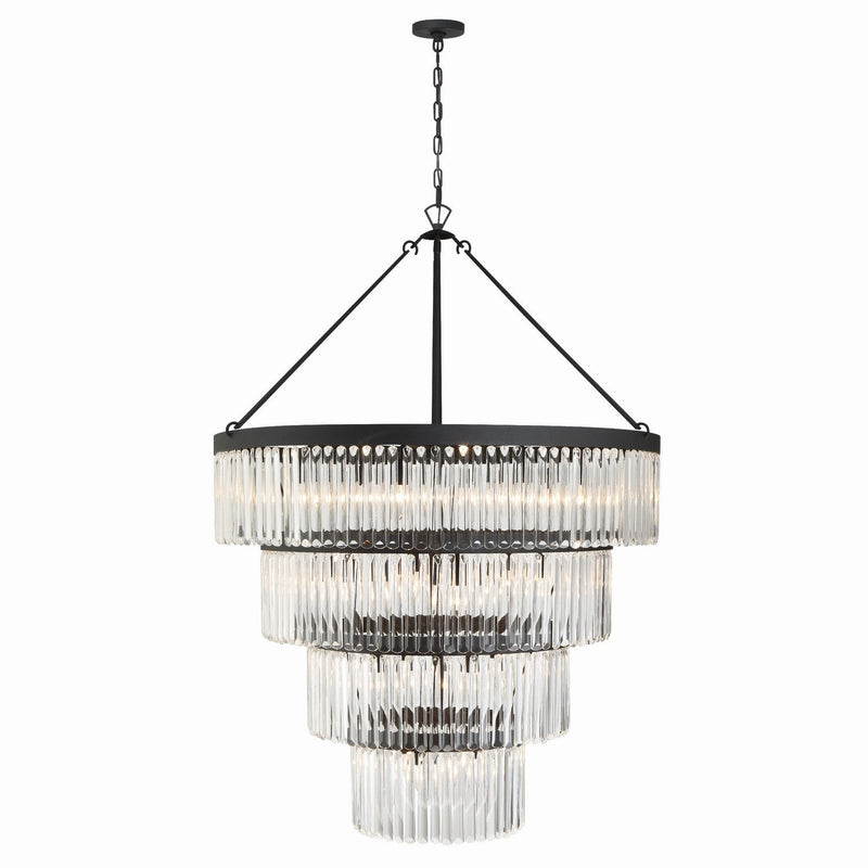 Crystorama - EMO-5409-BF - 22 Light Chandelier - Emory - Black Forged