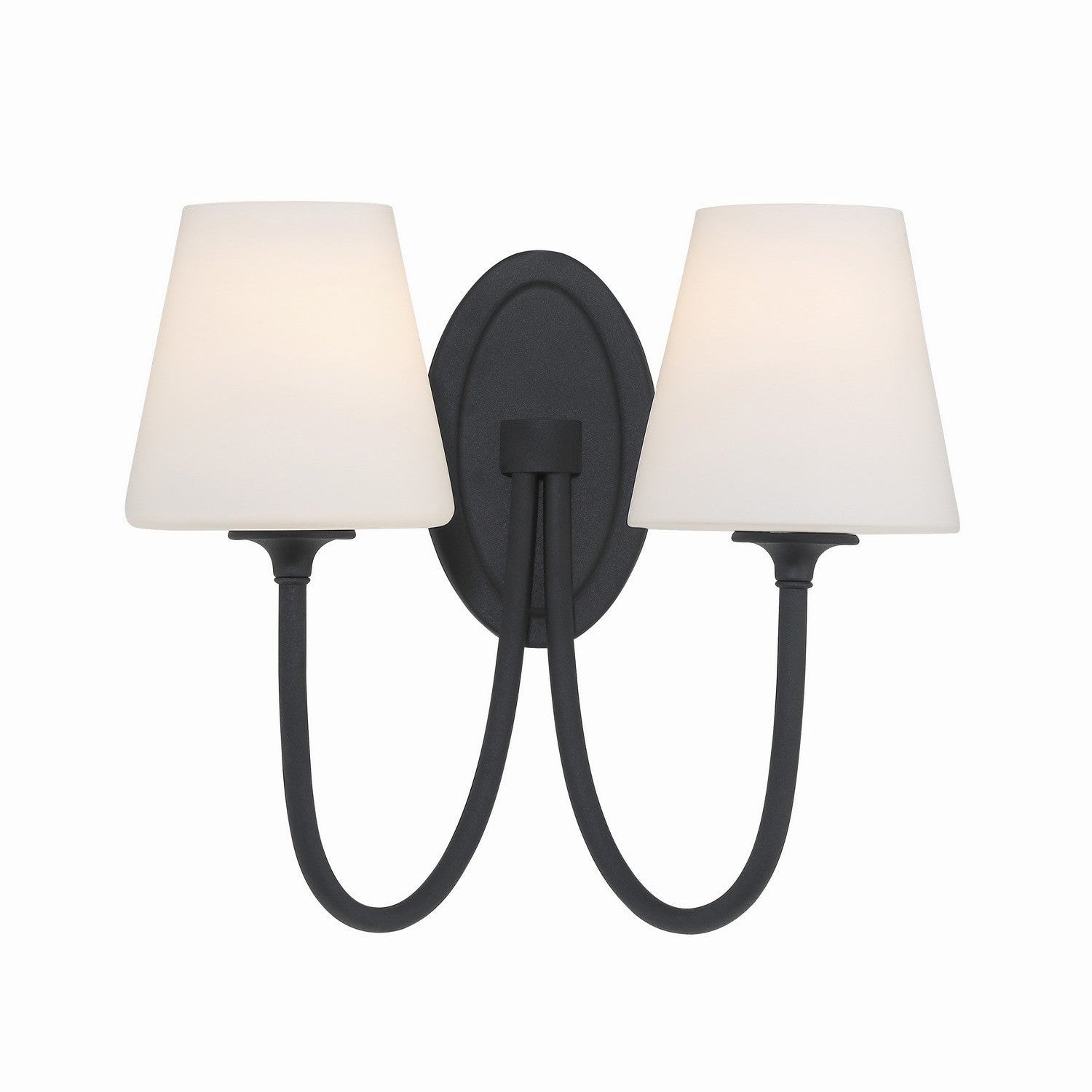 Crystorama - JUN-10322-BF - Two Light Wall Sconce - Juno - Black Forged