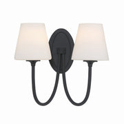 Crystorama - JUN-10322-BF - Two Light Wall Sconce - Juno - Black Forged