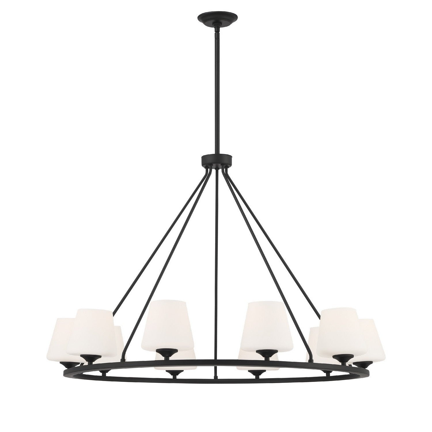 Crystorama - KEE-A3009-MK - Ten Light Chandelier - Keenan - Matte Black