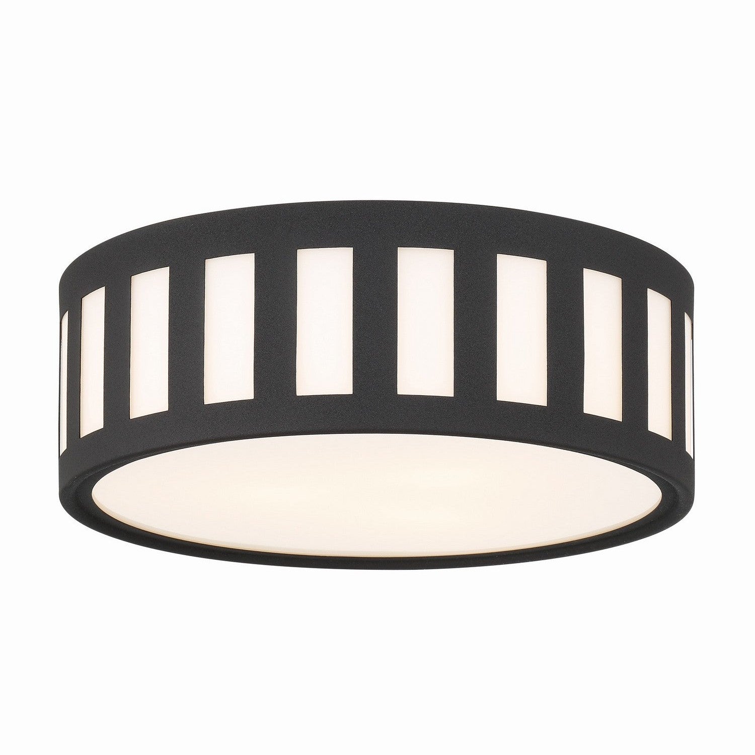 Crystorama - KEN-2203-BF - Three Light Flush Mount - Kendal - Black Forged