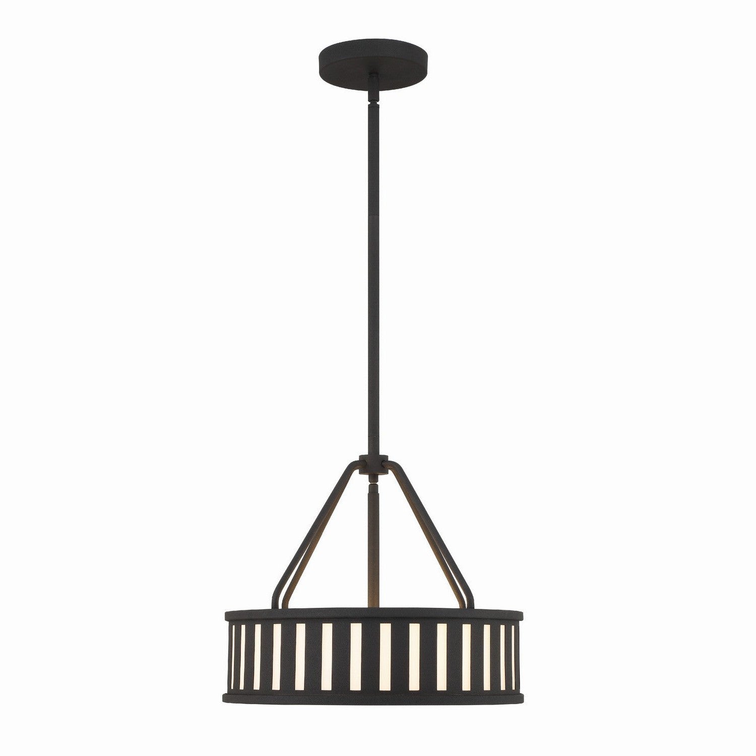 Crystorama - KEN-8303-BF - Three Light Pendant - Kendal - Black Forged