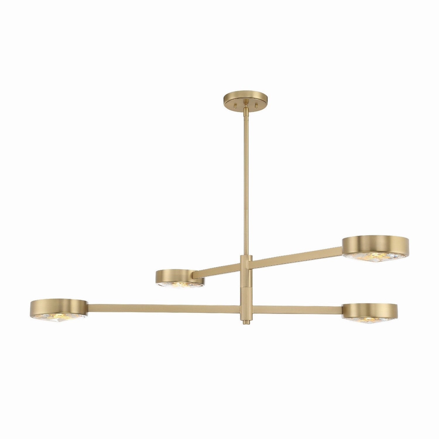 Crystorama - ORS-734-MG - Four Light Chandelier - Orson - Modern Gold