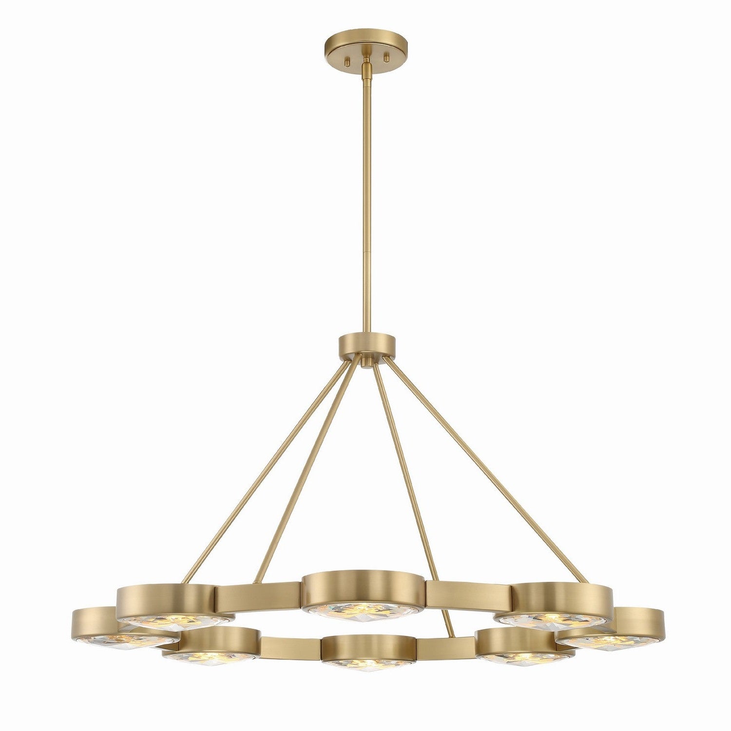 Crystorama - ORS-738-MG - Eight Light Pendant - Orson - Modern Gold