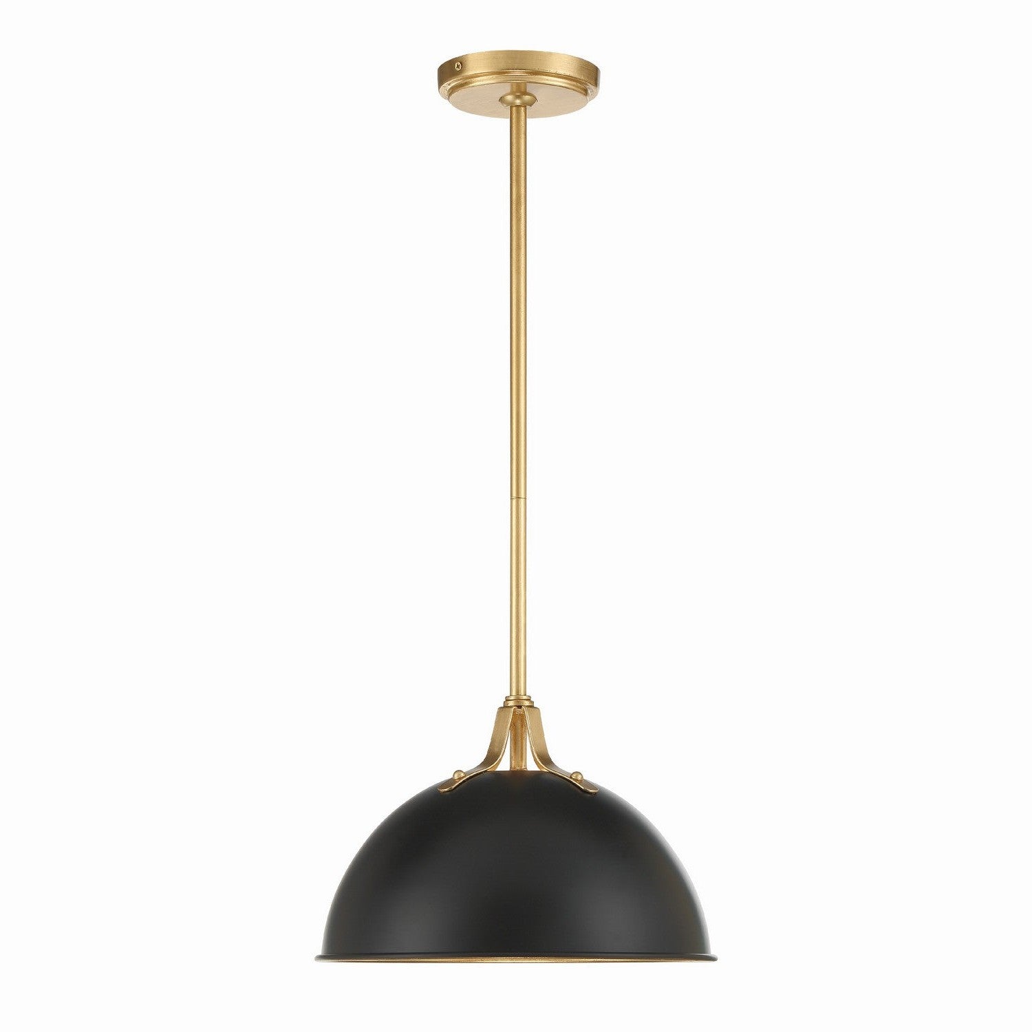 Crystorama - SOT-18013-MK-GA - One Light Pendant - Soto - Matte Black + Antique Gold