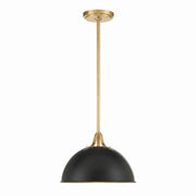 Crystorama - SOT-18013-MK-GA - One Light Pendant - Soto - Matte Black + Antique Gold