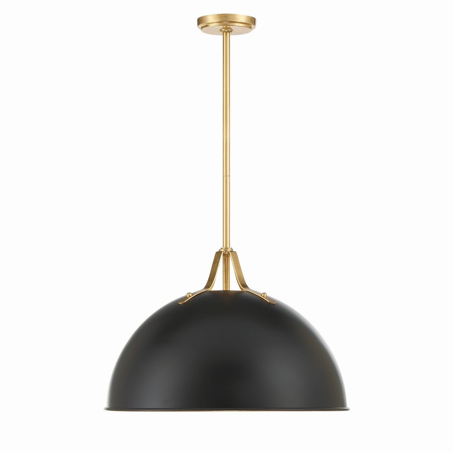 Crystorama - SOT-18015-MK-GA - One Light Pendant - Soto - Matte Black + Antique Gold
