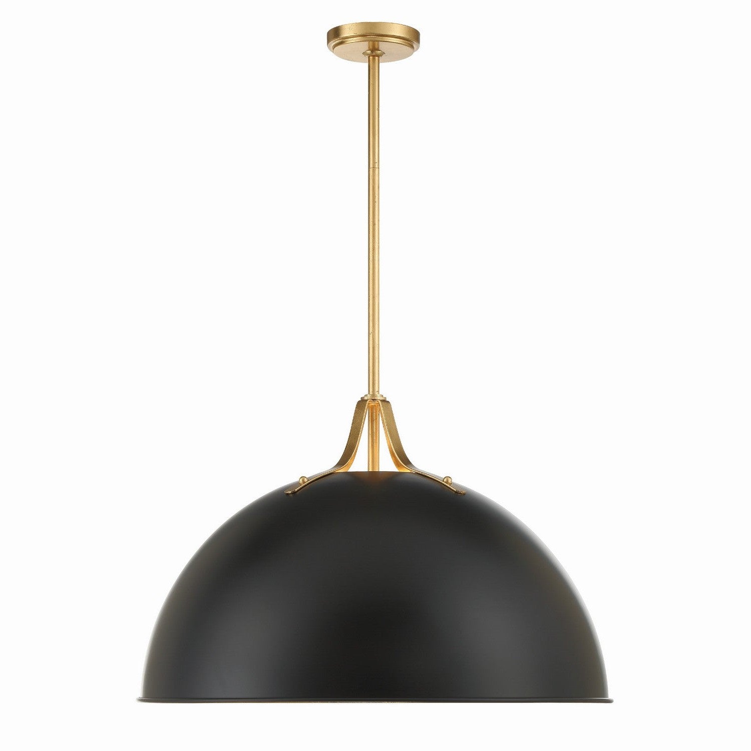 Crystorama - SOT-18017-MK-GA - Three Light Pendant - Soto - Matte Black + Antique Gold