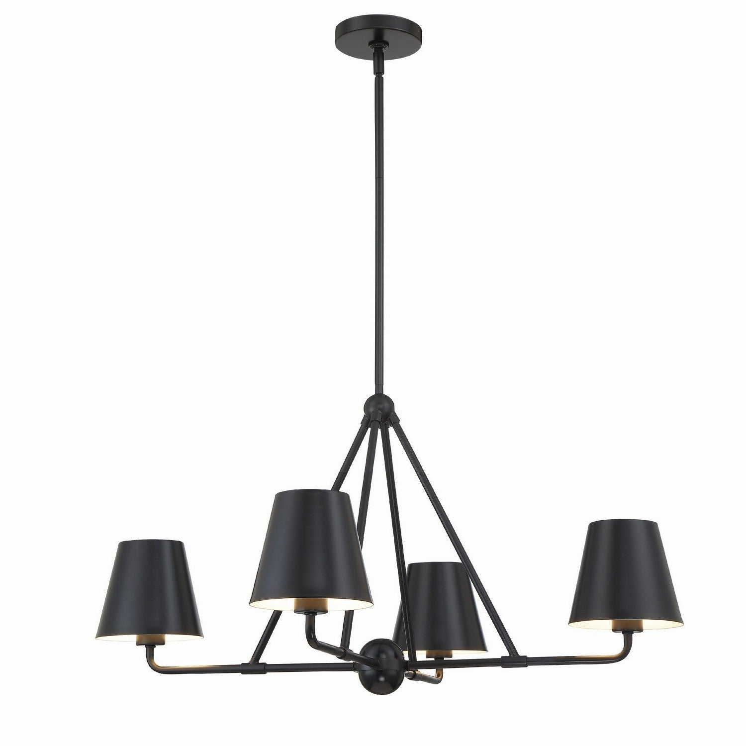 Crystorama - XAV-B9304-MK - Four Light Chandelier - Xavier - Matte Black
