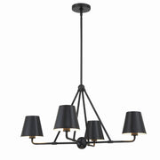 Crystorama - XAV-B9304-MK - Four Light Chandelier - Xavier - Matte Black