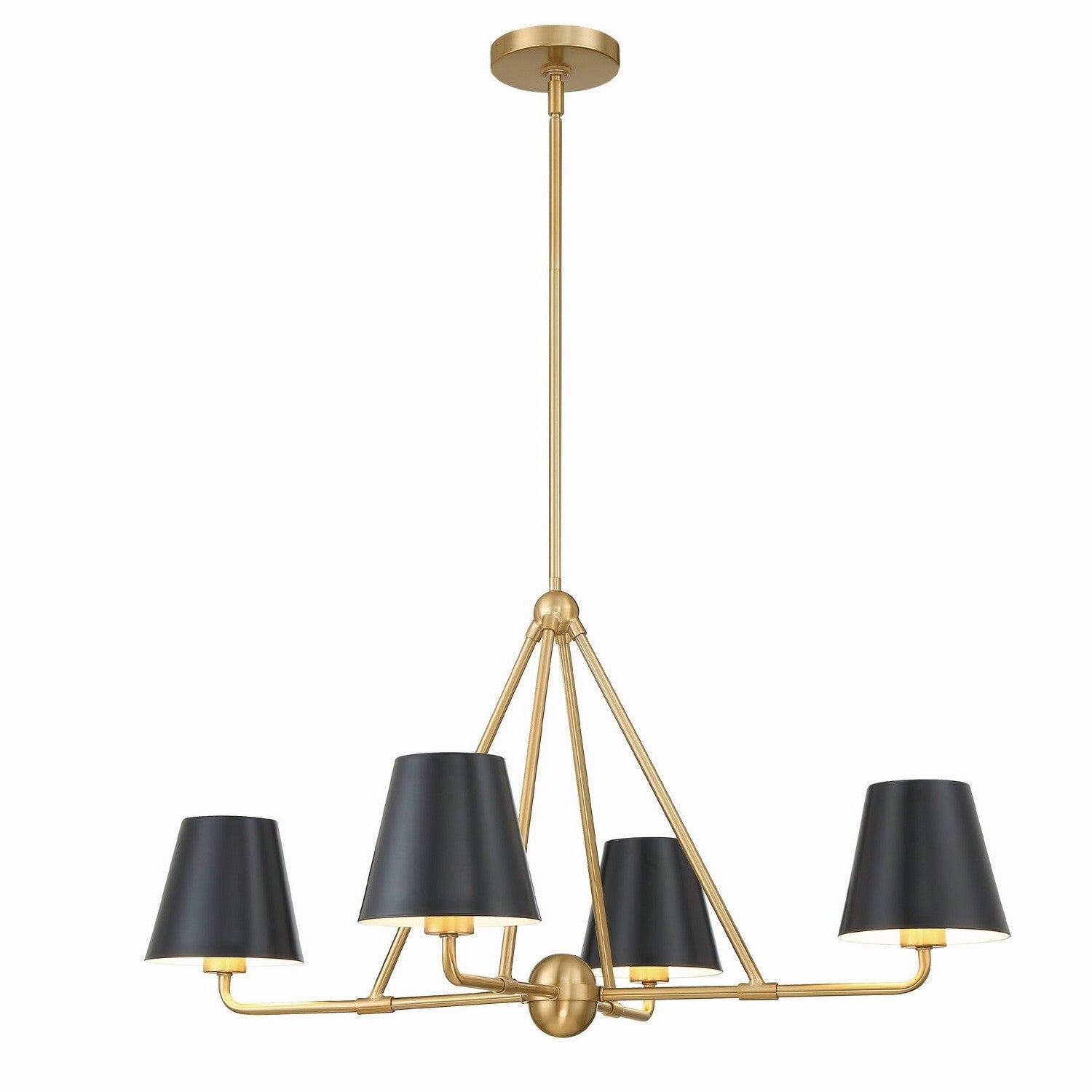 Crystorama - XAV-B9304-VG - Four Light Chandelier - Xavier - Vibrant Gold