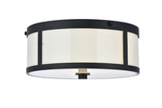 Elegant Lighting - LD6019 - Two light Flush Mount - Hadrian - flat black