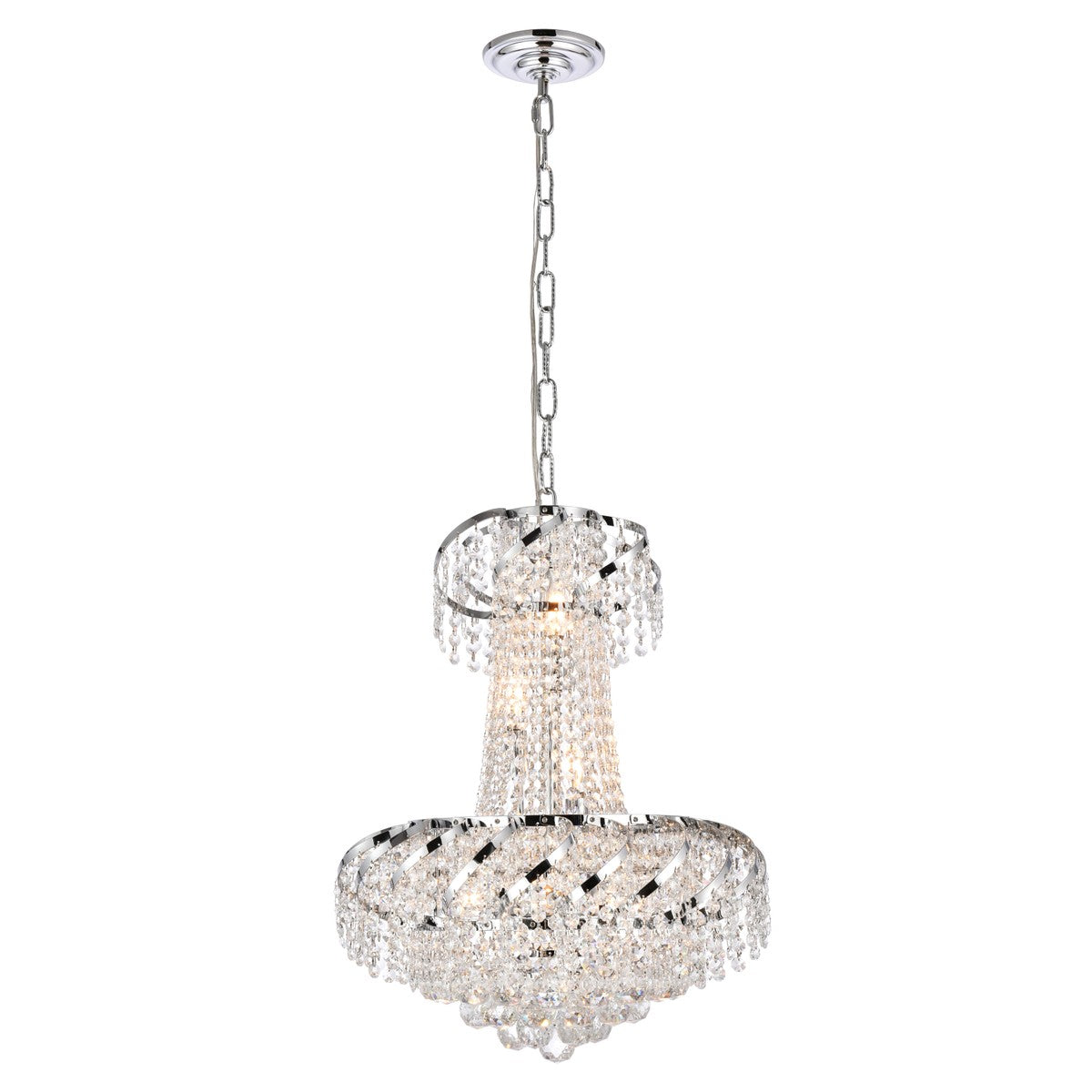 Elegant Lighting - VECA1D18C/RC - Six Light Pendant - Belenus - Chrome