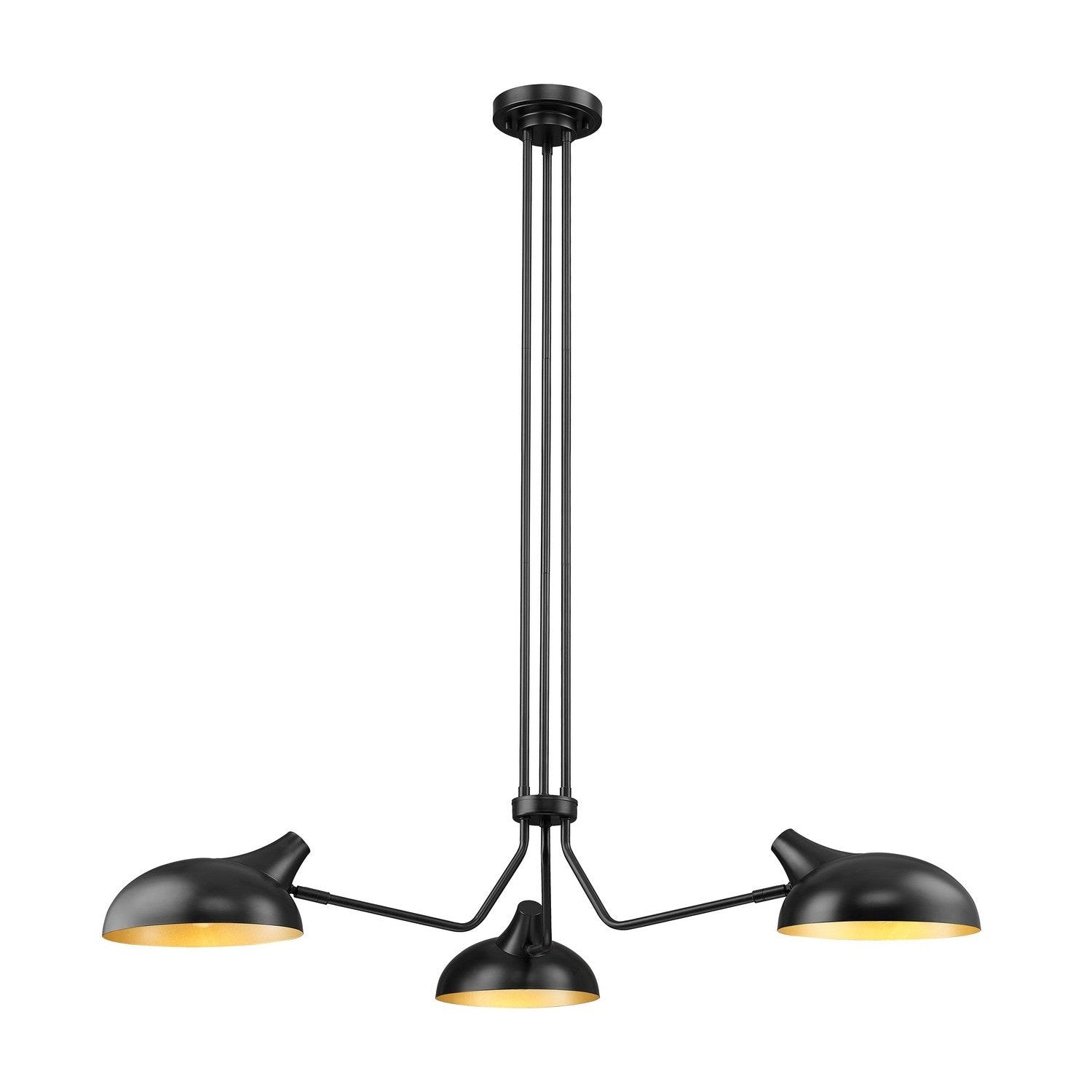 Z-Lite - 1942-3MB - Three Light Chandelier - Bellamy - Matte Black