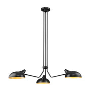 Z-Lite - 1942-3MB - Three Light Chandelier - Bellamy - Matte Black