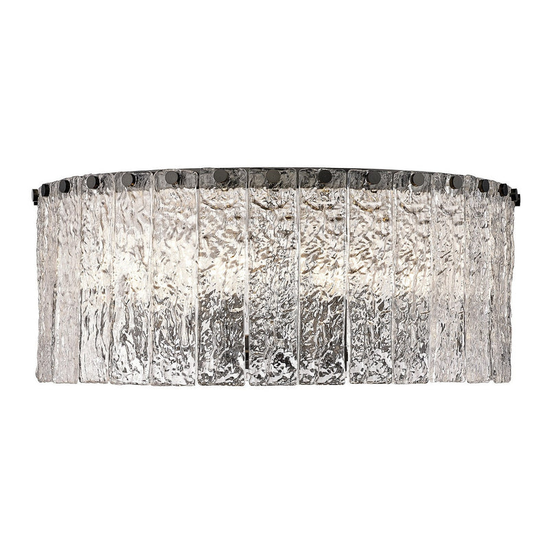 Z-Lite - 1943F20-MB - Eight Light Flush Mount - Glacier - Matte Black