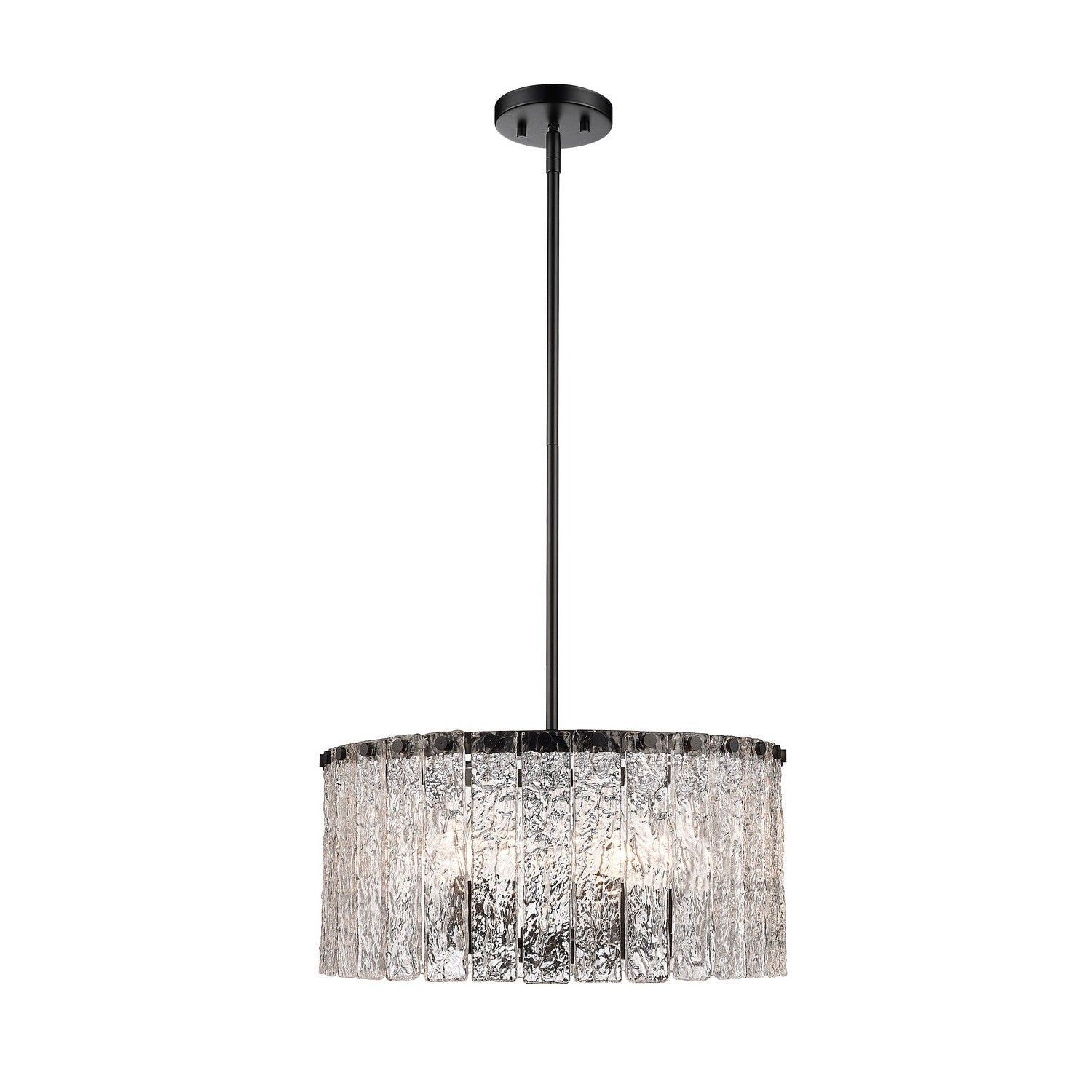 Z-Lite - 1943P18-MB - Five Light Pendant - Glacier - Matte Black