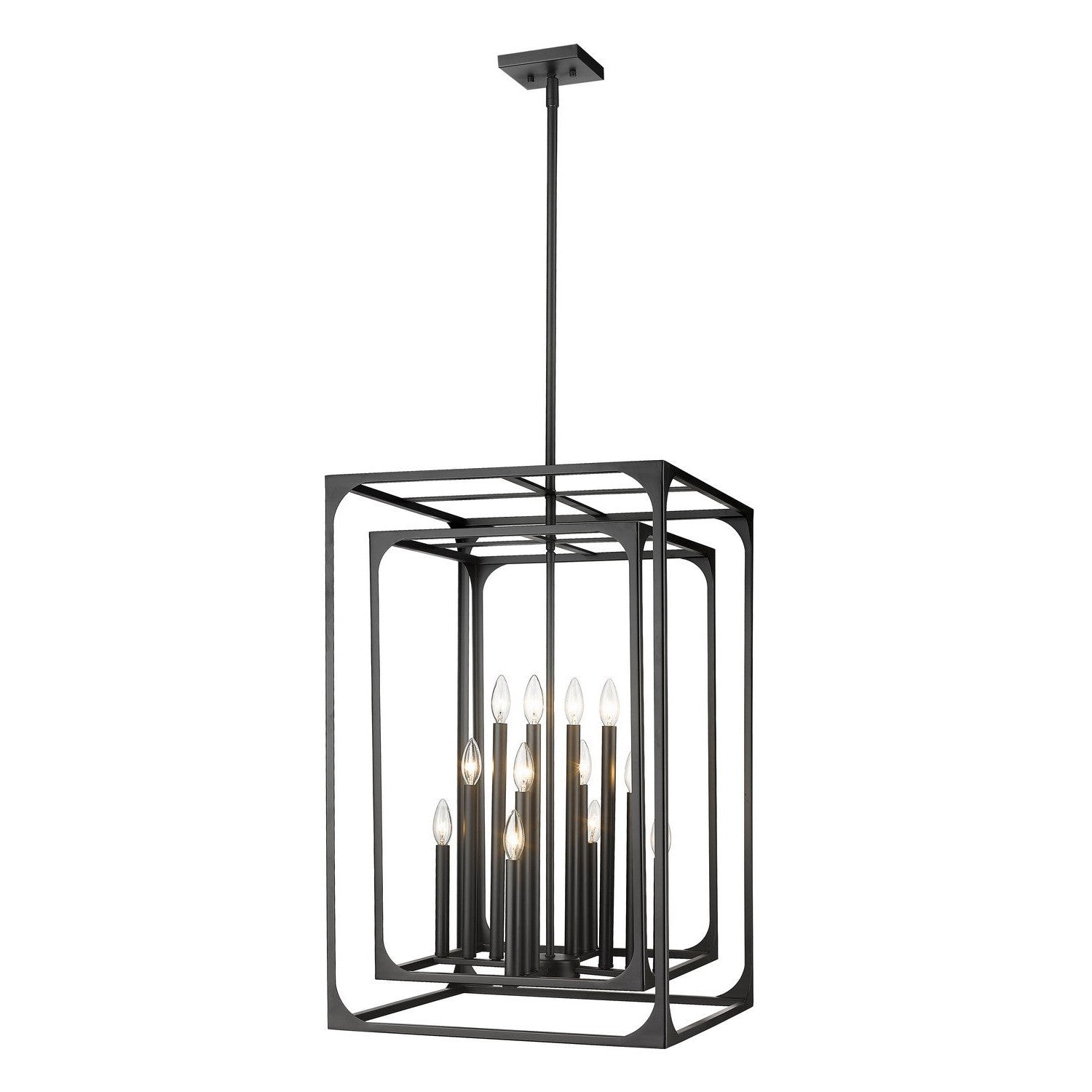 Z-Lite - 3038-12MB - 12 Light Chandelier - Easton - Matte Black