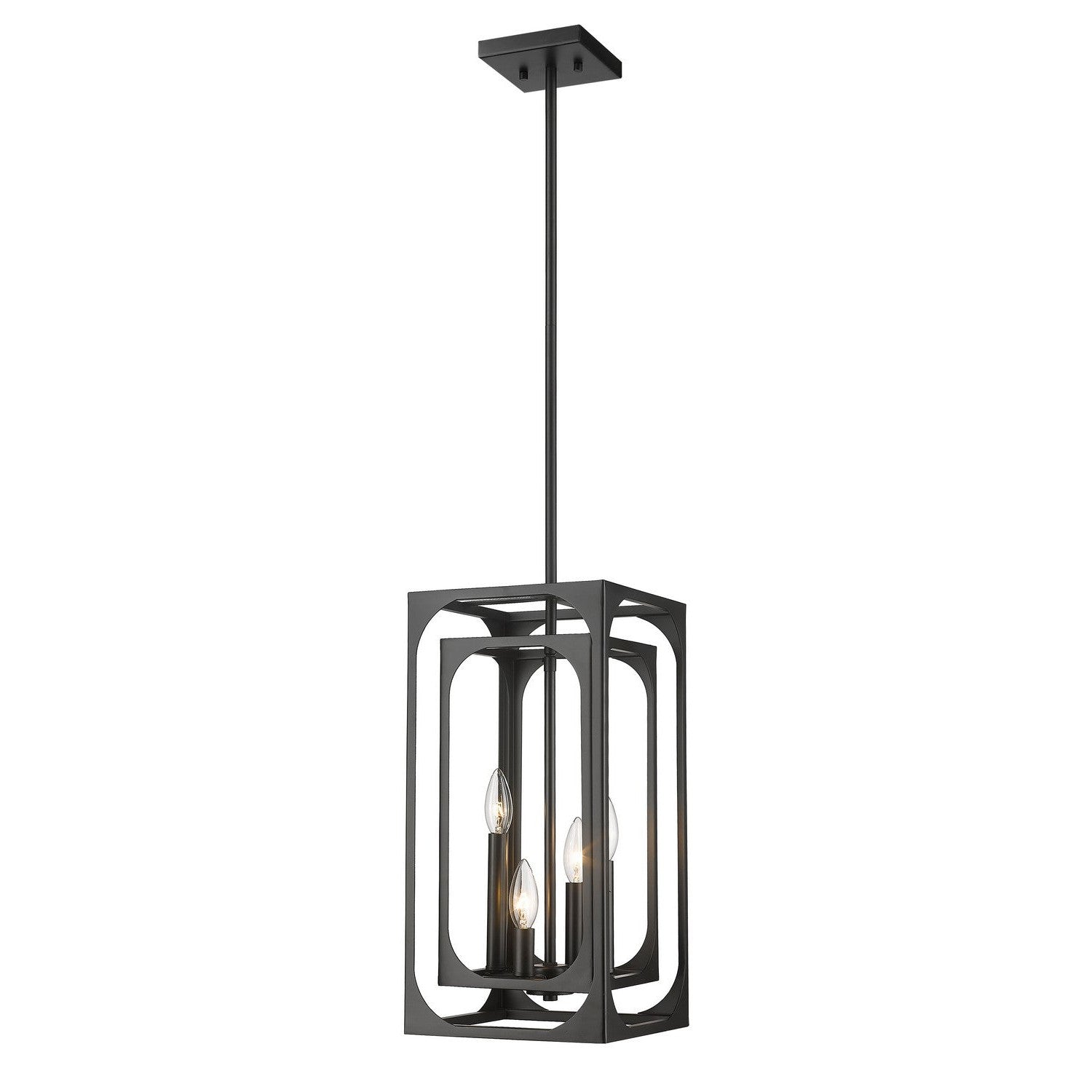 Z-Lite - 3038-4MB - Four Light Chandelier - Easton - Matte Black