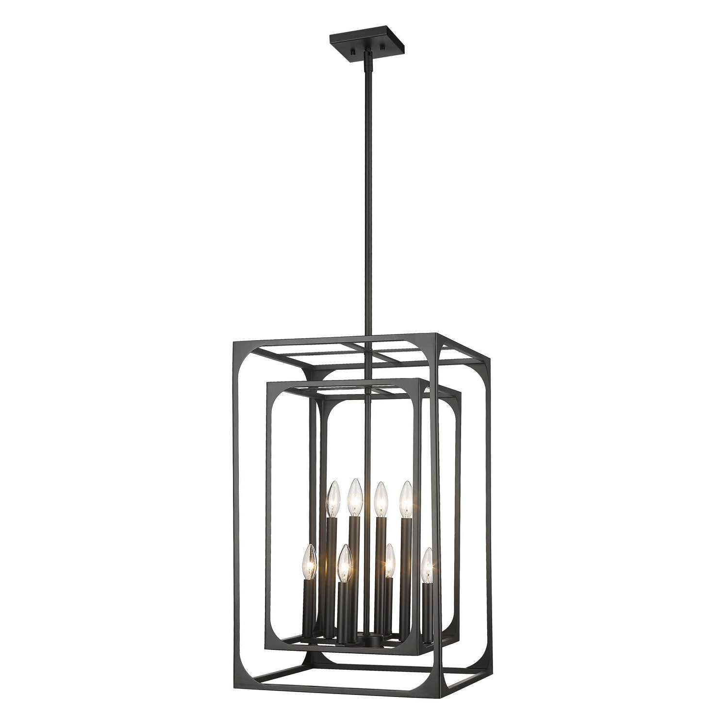 Z-Lite - 3038-8MB - Eight Light Chandelier - Easton - Matte Black