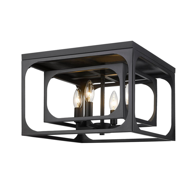 Z-Lite - 3038F-MB - Four Light Flush Mount - Easton - Matte Black
