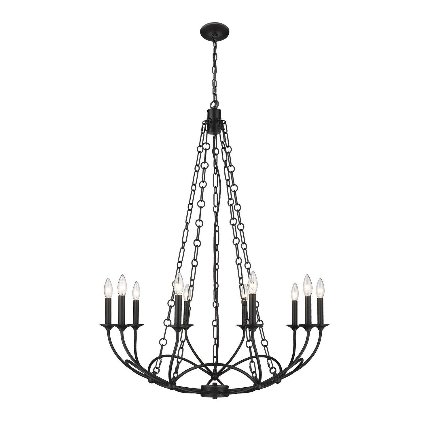 Z-Lite - 3500-10MB - Ten Light Chandelier - Arabella - Matte Black
