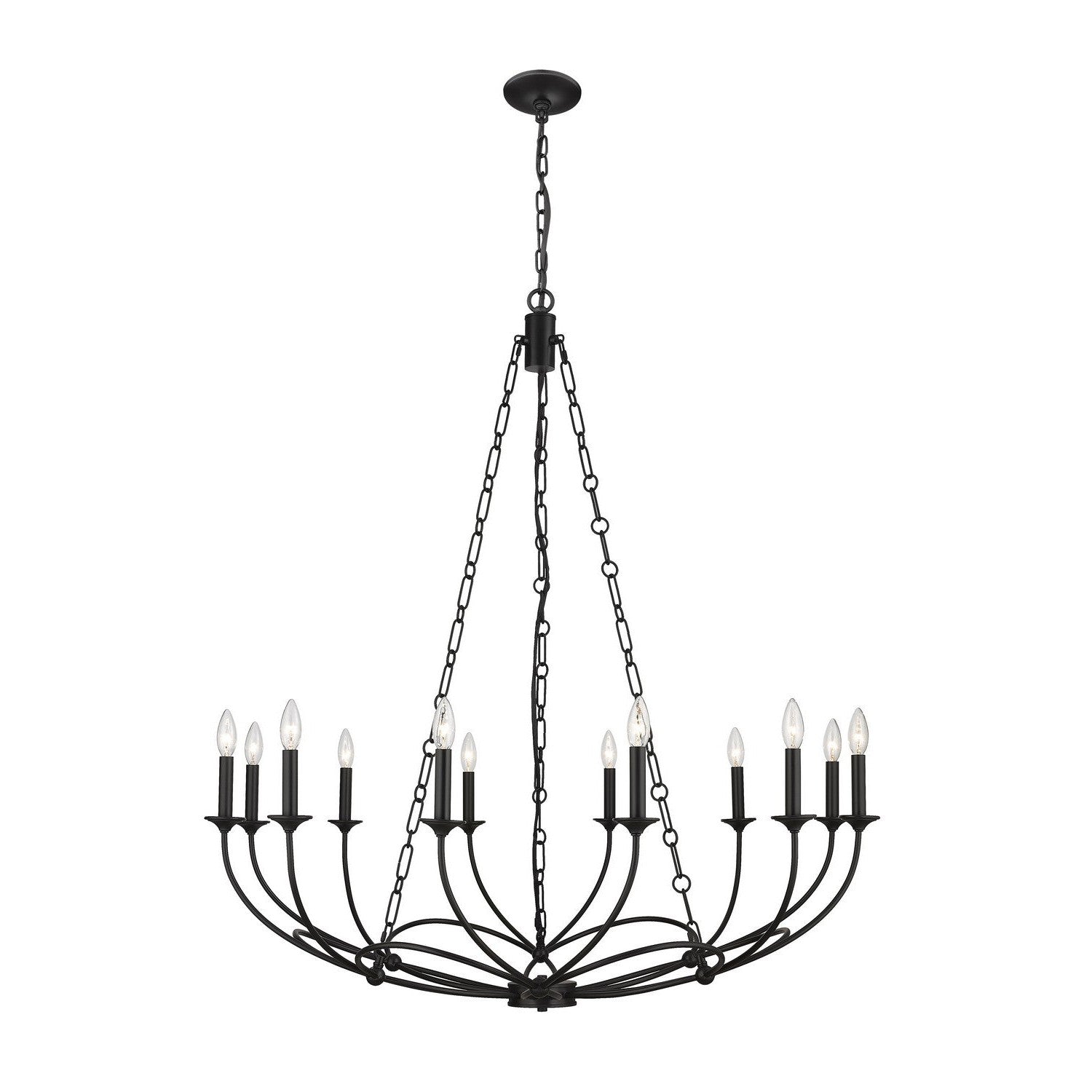 Z-Lite - 3500-12MB - 12 Light Chandelier - Arabella - Matte Black