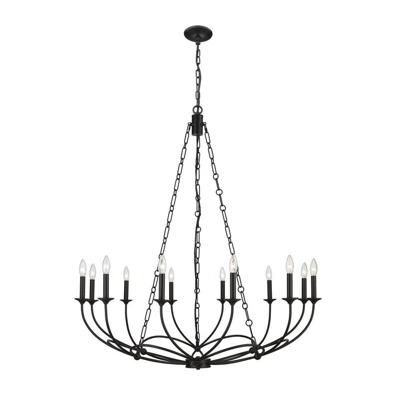 Z-Lite - 3500-12MB - 12 Light Chandelier - Arabella - Matte Black