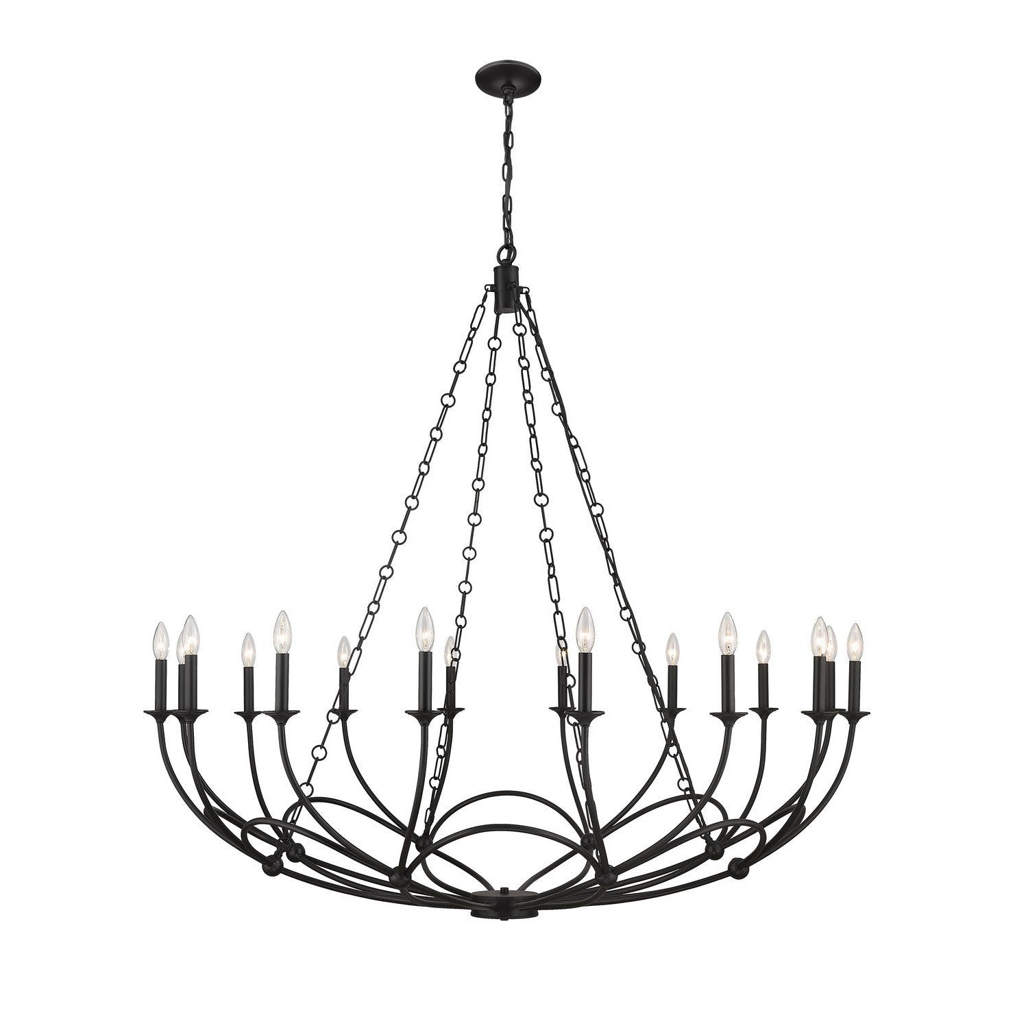 Z-Lite - 3500-16MB - 16 Light Chandelier - Arabella - Matte Black