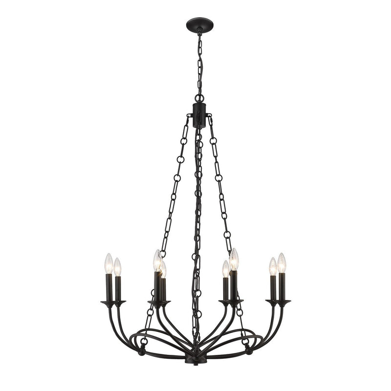 Z-Lite - 3500-8MB - Eight Light Chandelier - Arabella - Matte Black