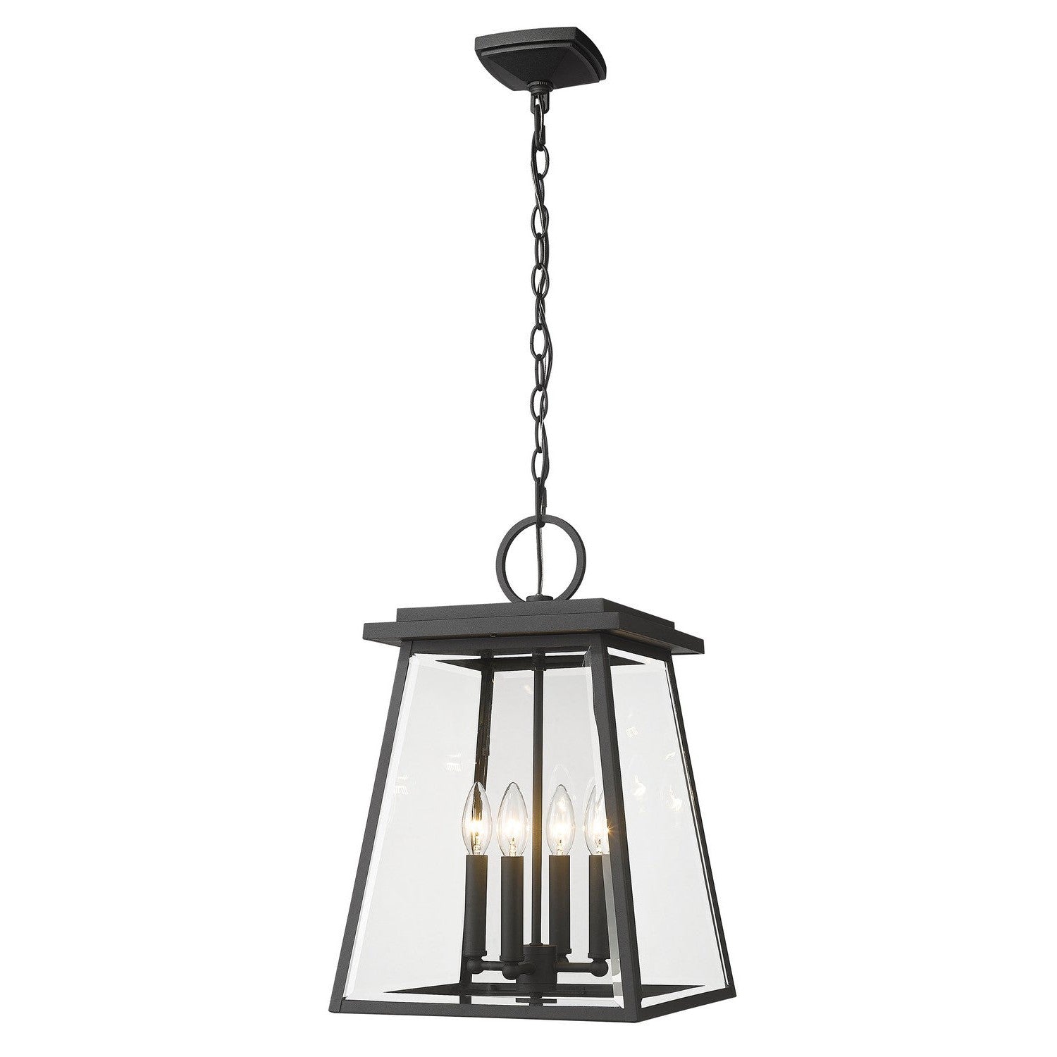 Z-Lite - 521CHB-BK - Four Light Outdoor Chain Mount Ceiling Fixture - Broughton - Black