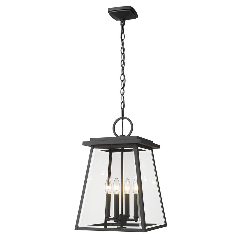 Z-Lite - 521CHB-BK - Four Light Outdoor Chain Mount Ceiling Fixture - Broughton - Black