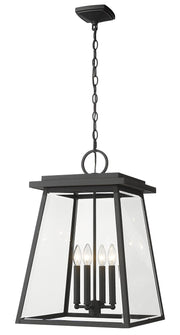 Z-Lite - 521CHXL-BK - Four Light Outdoor Chain Mount Ceiling Fixture - Broughton - Black