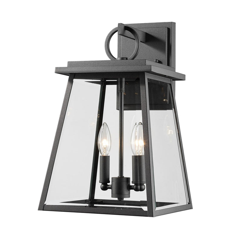 Z-Lite - 521M-BK - Two Light Outdoor Wall Sconce - Broughton - Black