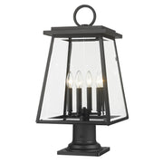 Z-Lite - 521PHBR-533PM-BK - Four Light Outdoor Pier Mounted Fixture - Broughton - Black